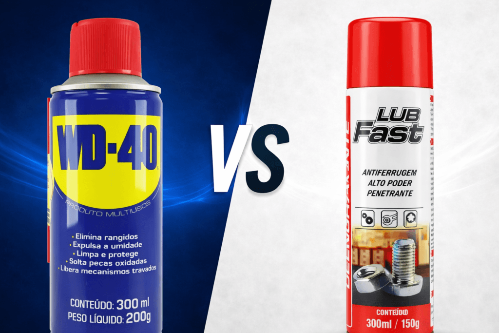 wd-40 vs lub fast qual melhor desengripante