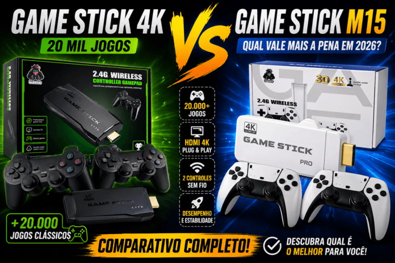 Game Stick 4K vs Game Stick M15: Qual Vale a Pena em 2026?