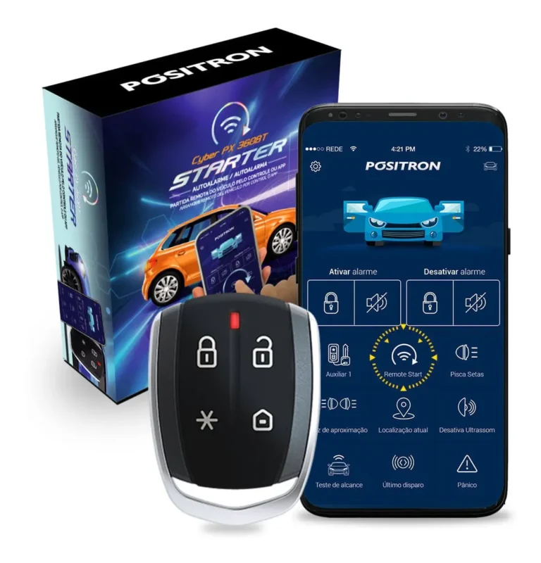 Alarme Automotivo Pósitron Cyber PX360BT